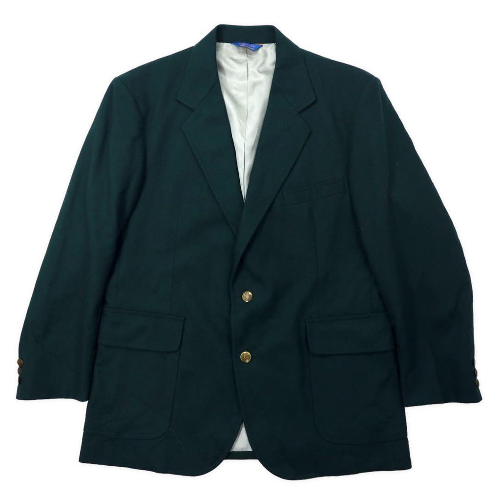 PENDLETON USA 80's 2B Tailored Jacket 42 Green Wool Decorative Button