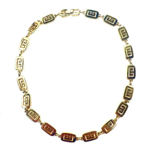 GIVENCHY 2WAY Necklace Choker Bracelet Gold G Logo Motif Vintage Old