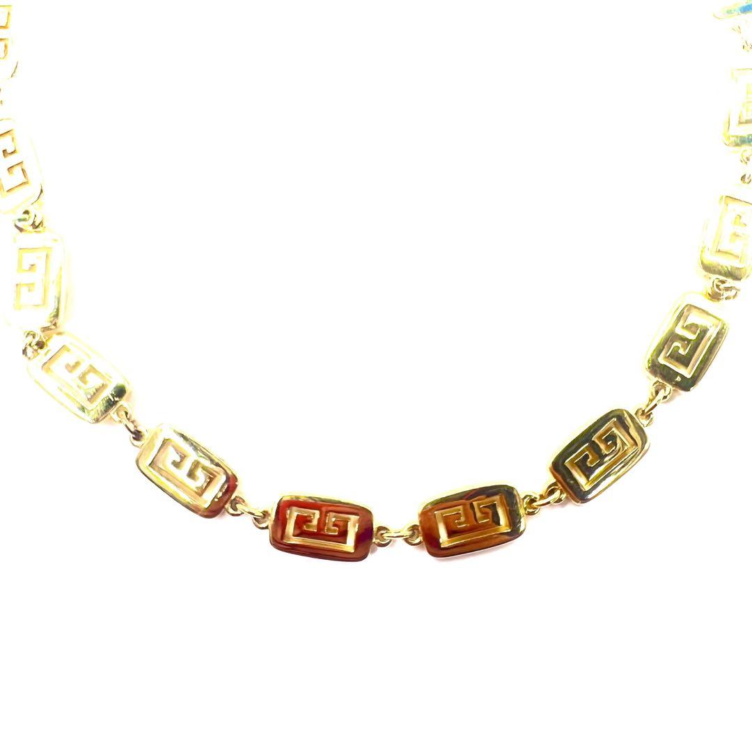 GIVENCHY ロゴモチーフ 2WAY ネックレス チョーカー ブレスレット ゴールド ヴィンテージ オールド