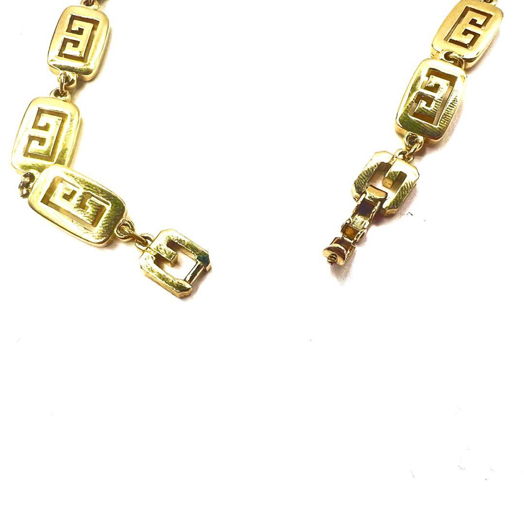 GIVENCHY ロゴモチーフ 2WAY ネックレス チョーカー ブレスレット ゴールド ヴィンテージ オールド