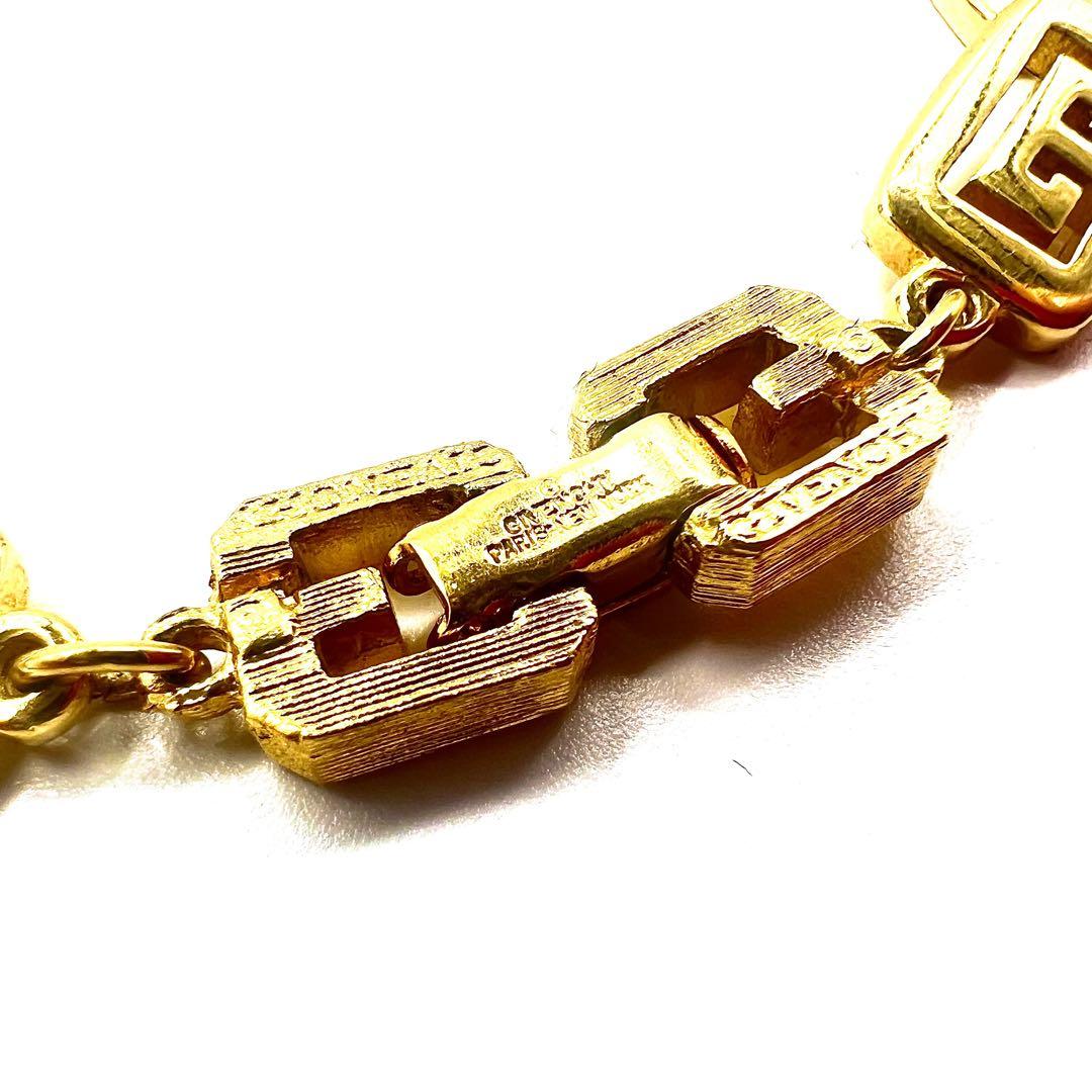 GIVENCHY ロゴモチーフ 2WAY ネックレス チョーカー ブレスレット ゴールド ヴィンテージ オールド