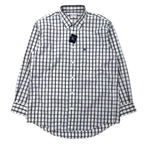 Burberrys Nova Check Button Down Shirt LA White Cotton One Point Logo Embroidery Made in Japan Unused Item