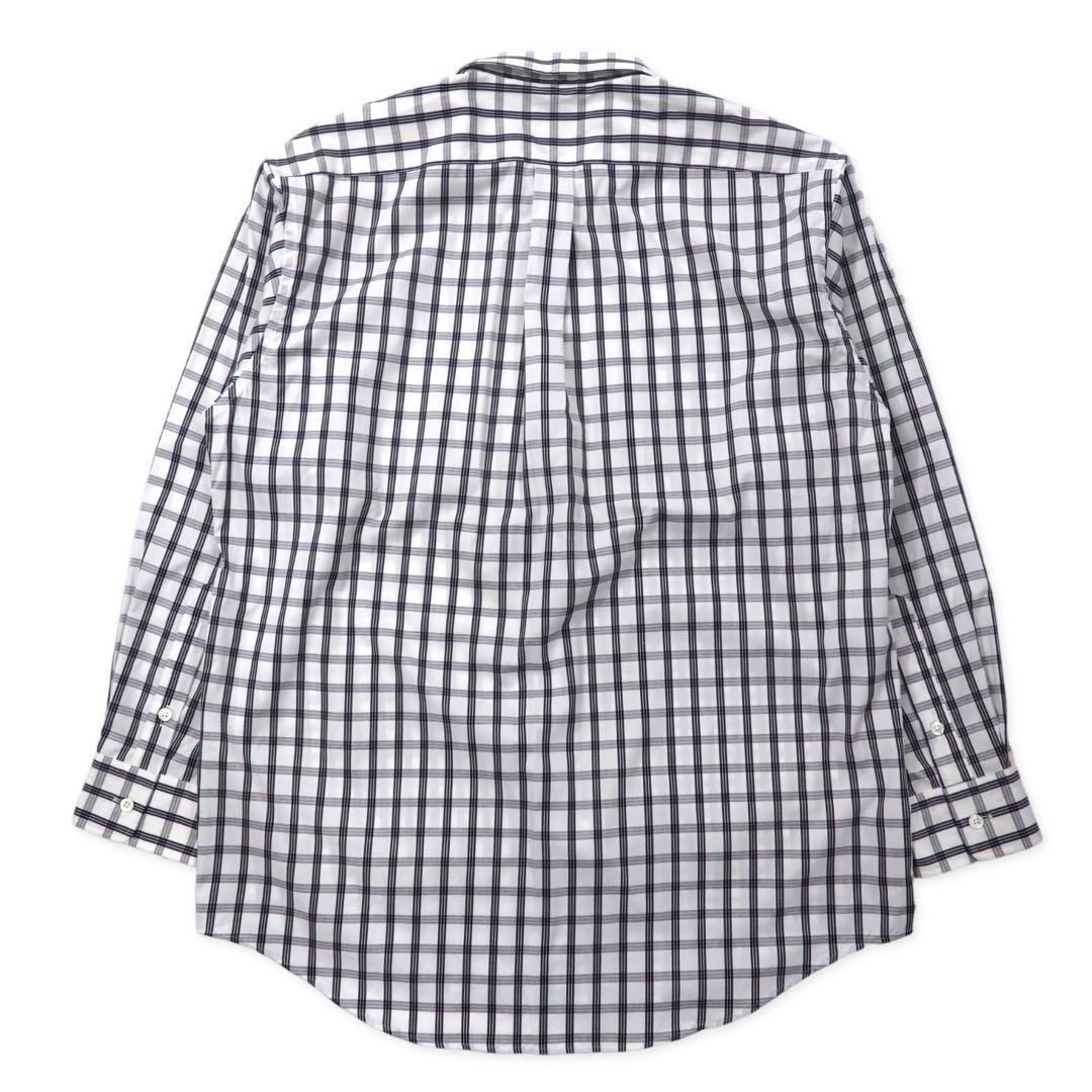 Burberrys Nova Check Button Down Shirt LA White Cotton One Point Logo Embroidery Made in Japan Unused Item