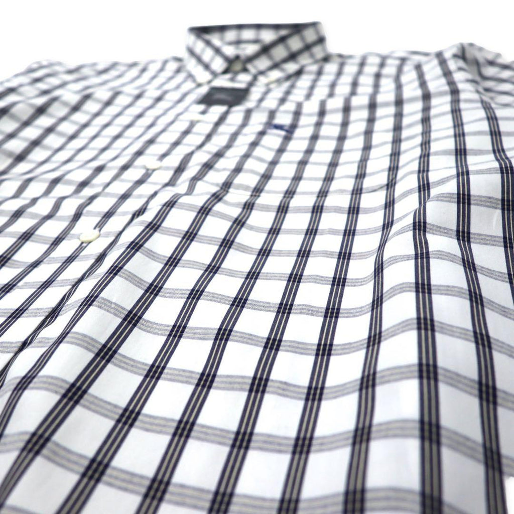 Burberrys Nova Check Button Down Shirt LA White Cotton One Point Logo Embroidery Made in Japan Unused Item