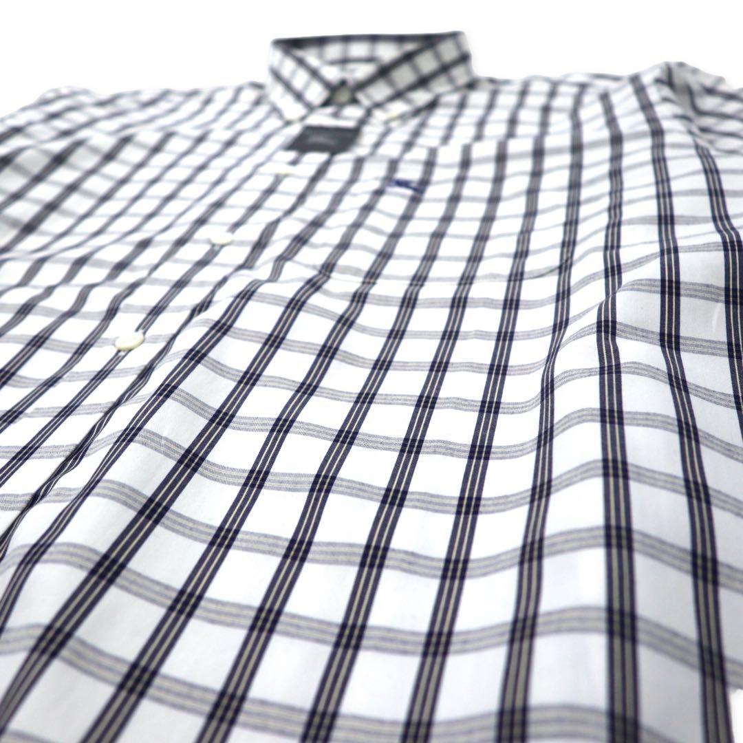 Burberrys Nova Check Button Down Shirt LA White Cotton One Point Logo Embroidery Made in Japan Unused Item