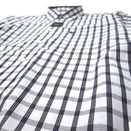 Burberrys Nova Check Button Down Shirt LA White Cotton One Point Logo Embroidery Made in Japan Unused Item