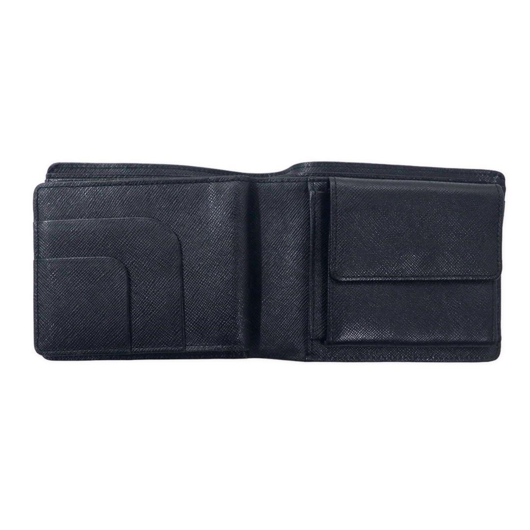 BURBERRY Nova Check Bifold Wallet Compact Wallet Beige Black Nylon Canvas Leather Multiple Storage