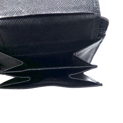 BURBERRY Nova Check Bifold Wallet Compact Wallet Beige Black Nylon Canvas Leather Multiple Storage