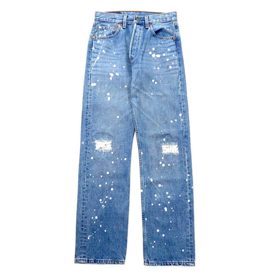Levi's USA製 90年代 501 デニムパンツ 28 ブルー ペイント ペンキ ダメージ加工