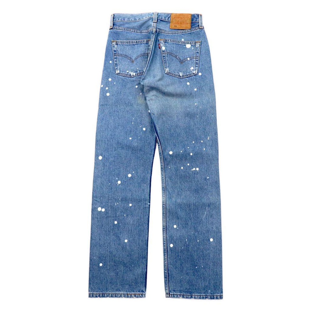 Levi's USA 90s 501 Denim Pants 28 Blue Paint Distressed