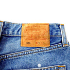 Levi's USA 90s 501 Denim Pants 28 Blue Paint Distressed
