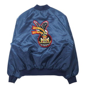 King Louie USA製 90年代 スタジャン M ネイビー ナイロン キルティングライナー バックワッペン