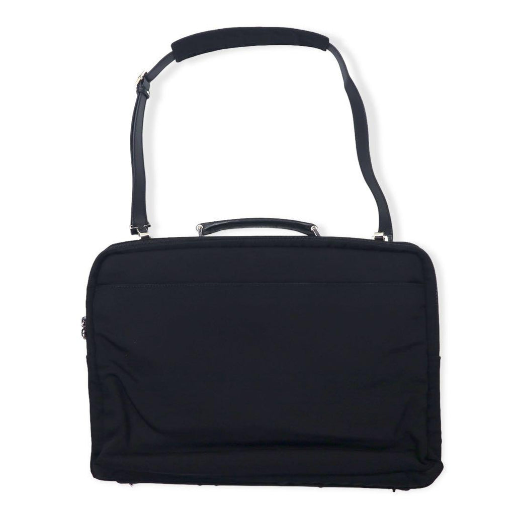 GUCCI 2WAY Briefcase Business Bag Black Nylon Canvas Leather Switch 015 3402 001553 Made in Italy