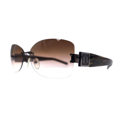LOEWE リムレス グラデーション サングラス スクエア ブラウン サイドロゴ SLW255 イタリア製