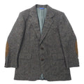 Made in USA 80's PENDLETON 2B Tweed Jacket 40 Gray Wool Leather Elbow Patch