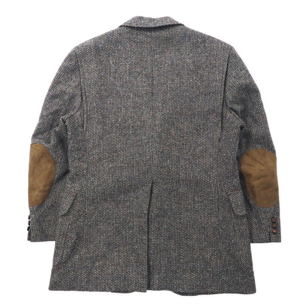 Made in USA 80's PENDLETON 2B Tweed Jacket 40 Gray Wool Leather Elbow Patch