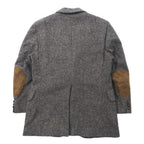Made in USA 80's PENDLETON 2B Tweed Jacket 40 Gray Wool Leather Elbow Patch