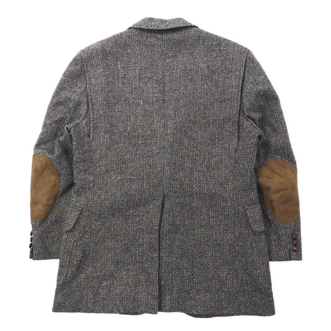 Made in USA 80's PENDLETON 2B Tweed Jacket 40 Gray Wool Leather Elbow Patch
