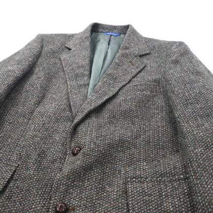 Made in USA 80's PENDLETON 2B Tweed Jacket 40 Gray Wool Leather Elbow Patch