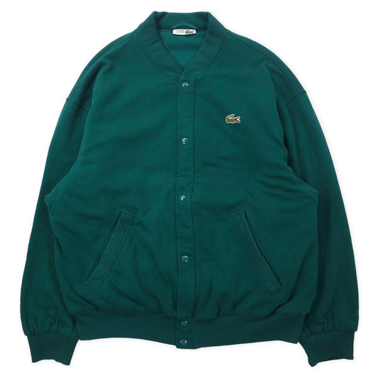 CHEMISE LACOSTE フランス製 80年代 フレンチラコステ スナップカーディガン スタジャン 4 グリーン コットン ワンポイントロゴ ビッグサイズ