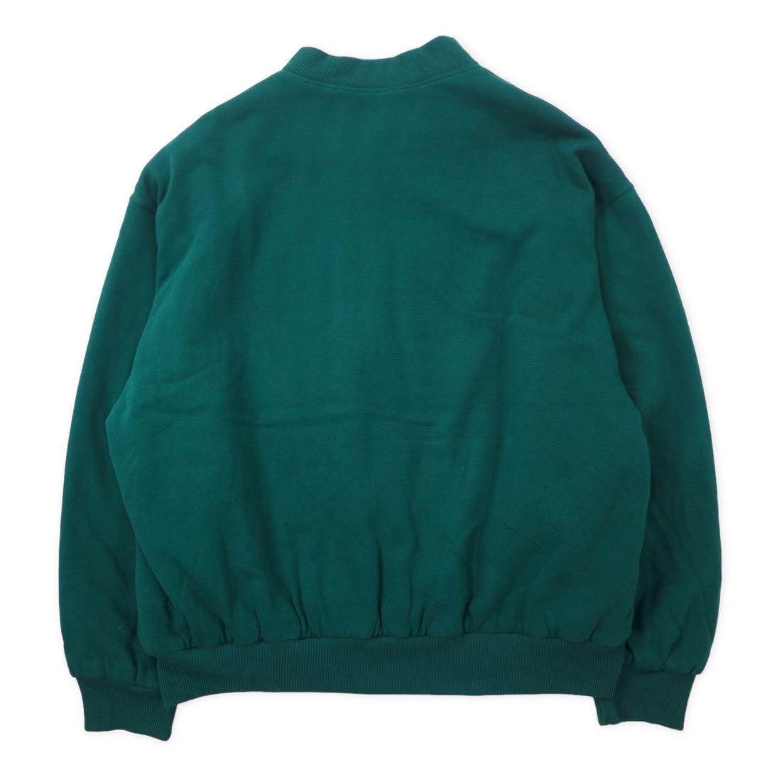 CHEMISE LACOSTE フランス製 80年代 フレンチラコステ スナップカーディガン スタジャン 4 グリーン コットン ワンポイントロゴ ビッグサイズ