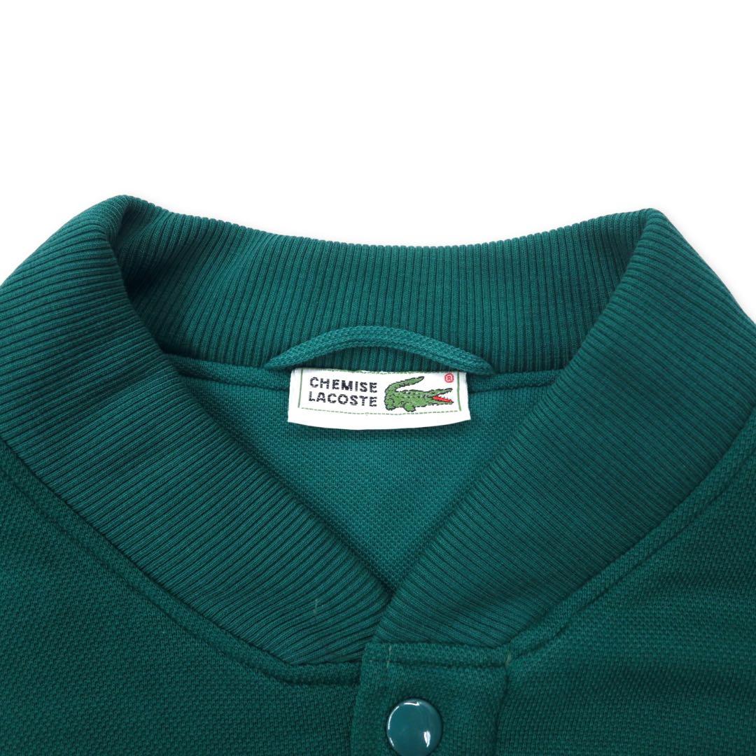 CHEMISE LACOSTE フランス製 80年代 フレンチラコステ スナップカーディガン スタジャン 4 グリーン コットン ワンポイントロゴ ビッグサイズ