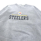 PRO PLAYER USA製 90年代 NFL フットボール スウェット L グレー コットン 裏起毛 PITTSBURGH STEELERS