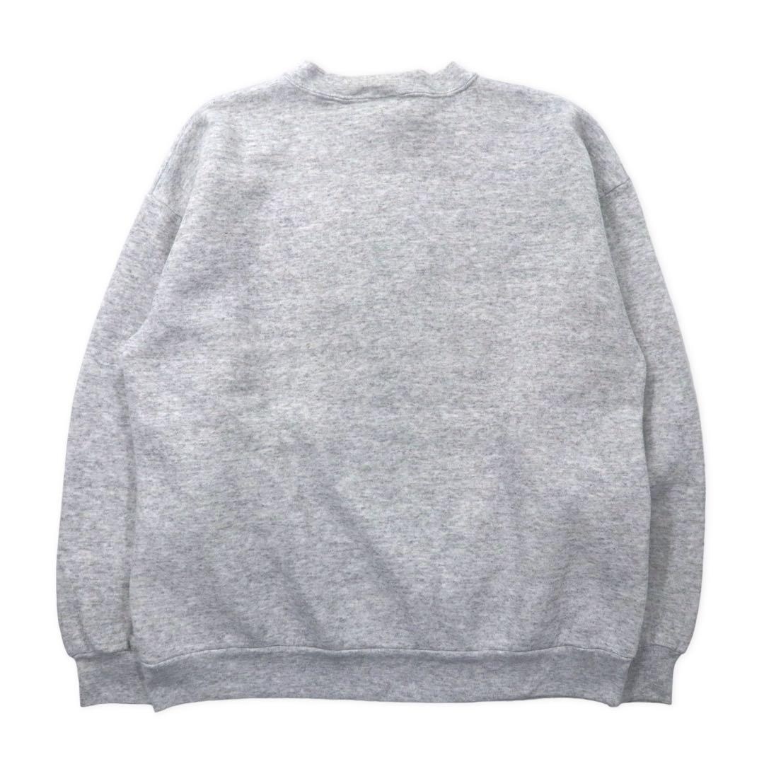 TULTEX 90's Kokopelli Indian Embroidery Sweatshirt L Gray Cotton Made in Mexico