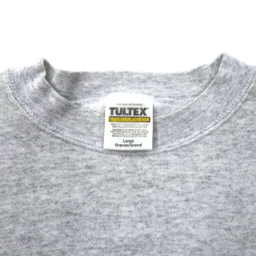 TULTEX 90's Kokopelli Indian Embroidery Sweatshirt L Gray Cotton Made in Mexico