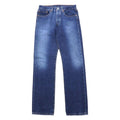 Levi's 90's 501 Regular Straight Denim Pants L Blue Button Back 647 Small e Paper Tag Single Stitch Hem Made in Mexico