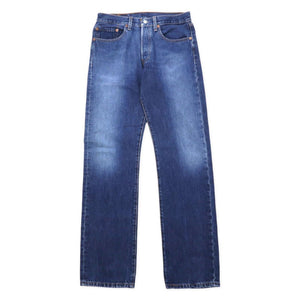 Levi's 90年代 501 レギュラー ストレート デニムパンツ L ブルー ボタン裏647 スモールe 紙タグ 裾シングルステッチ メキシコ製