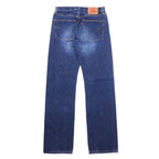 Levi's 90's 501 Regular Straight Denim Pants L Blue Button Back 647 Small e Paper Tag Single Stitch Hem Made in Mexico