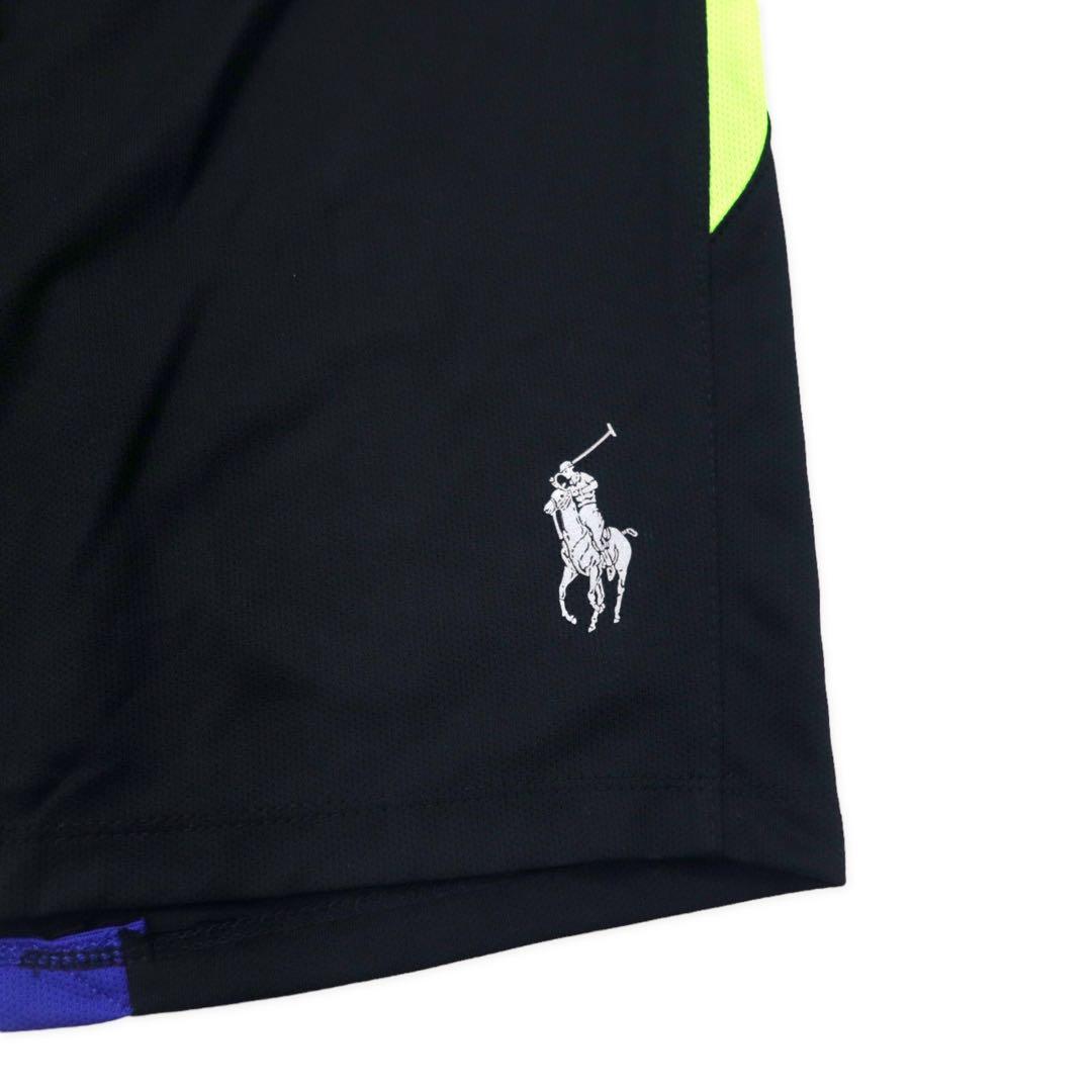 POLO RALPH LAUREN ショート ゲームパンツ ハーフパンツ L ブラック ポリエステル サイドライン スモールポニー 未使用品