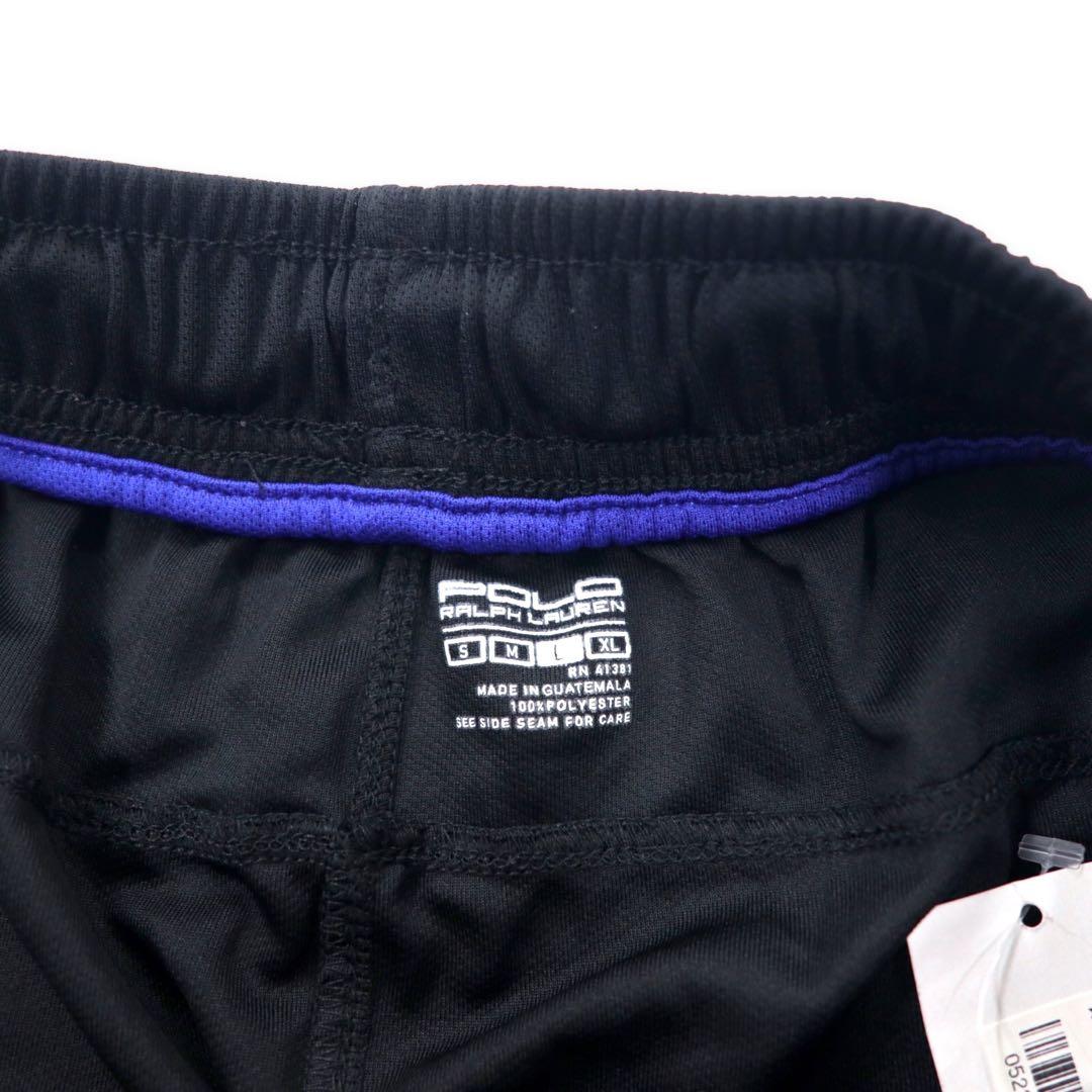 POLO RALPH LAUREN ショート ゲームパンツ ハーフパンツ L ブラック ポリエステル サイドライン スモールポニー 未使用品