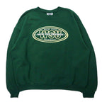 Made in USA Lee 90's College Print Sweatshirt XL Green Cotton Brushed Back WAYNE STATE UNIVERSITY