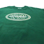 Made in USA Lee 90's College Print Sweatshirt XL Green Cotton Brushed Back WAYNE STATE UNIVERSITY