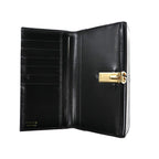 GUCCI long wallet black leather calfskin G logo metal fittings 035-2192-4841 Made in Italy