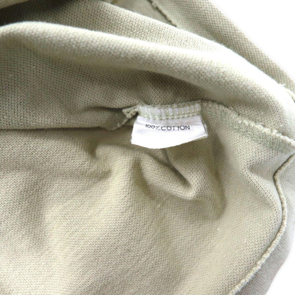 FRED PERRY Polo Shirt M Beige Cotton One Point Logo Embroidery