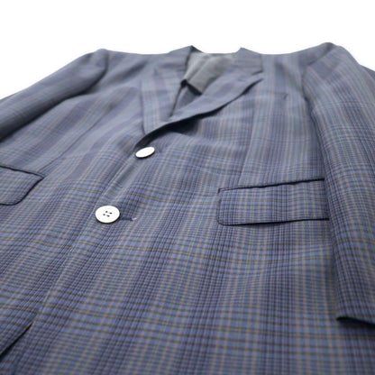 Christian Dior MONSIEUR 2B テーラードジャケット 91-79-170 ネイビー チェック ウール モヘア混 オールド 日本製