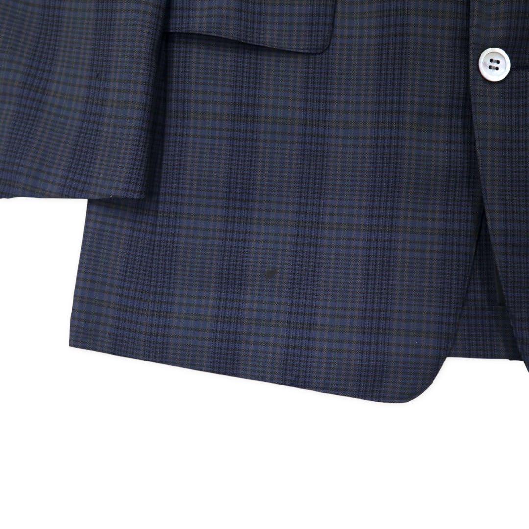 Christian Dior MONSIEUR 2B テーラードジャケット 91-79-170 ネイビー チェック ウール モヘア混 オールド 日本製