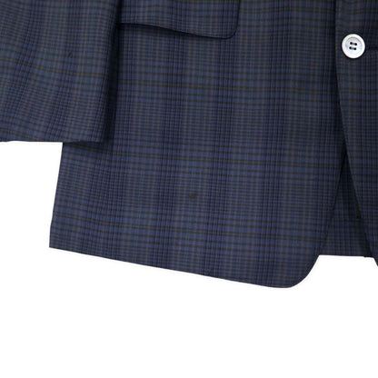 Christian Dior MONSIEUR 2B テーラードジャケット 91-79-170 ネイビー チェック ウール モヘア混 オールド 日本製