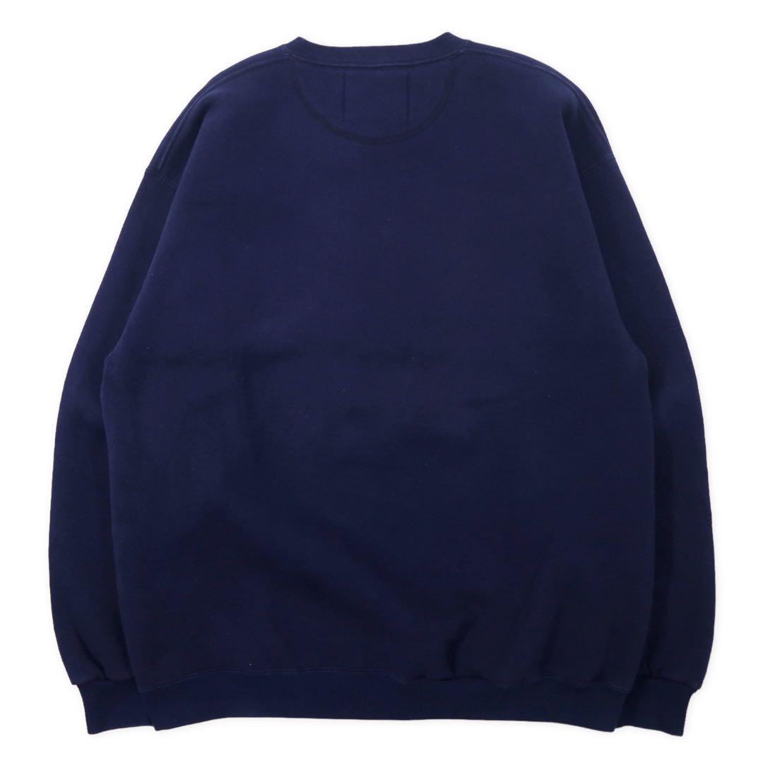 DANAGGERS USA 90's Print Sweatshirt L Navy Cotton Brushed Back THE BIG STICK Big Size