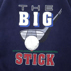 DANAGGERS USA 90's Print Sweatshirt L Navy Cotton Brushed Back THE BIG STICK Big Size
