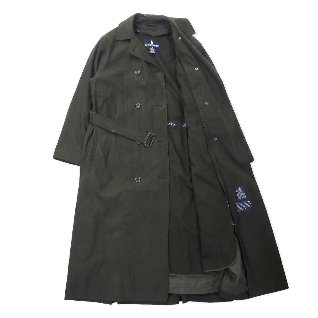LONDON FOG Trench Coat 10 Brown Polyester Hood Detachable Liner Detachable