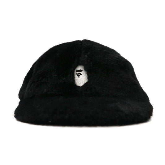 A Bathing Ape Acrylic Fur Jet Cap FREE Black Made in Japan