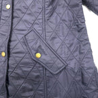 Barbour Quilted Jacket 40 Navy Polyester Cavalry Polar 3 Warrants