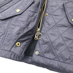 Barbour Quilted Jacket 40 Navy Polyester Cavalry Polar 3 Warrants