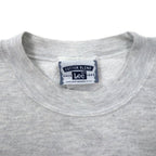 Lee 90's College Print Sweatshirt L Gray Cotton Brushed Back BOSTON