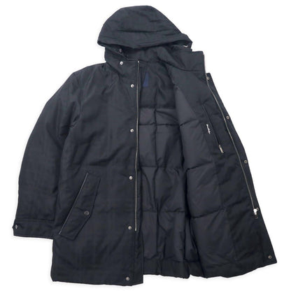 BURBERRY Shadow Check Down Jacket M Black Nova Check Hood Retractable BBN77-723-09