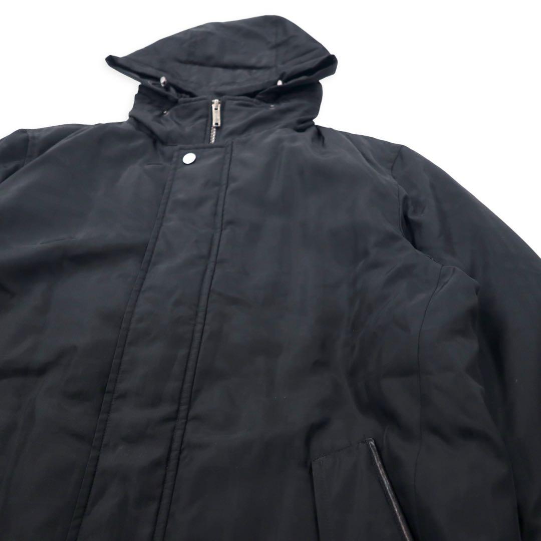 BURBERRY Shadow Check Down Jacket M Black Nova Check Hood Retractable BBN77-723-09